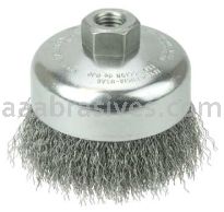Weiler 14026 4" Crimped Wire Cup Brush .014" Steel Fill 5/8"-11 UNC Nut