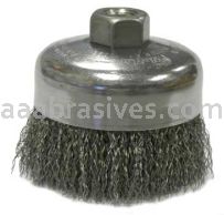 Weiler 14036 4" Crimped Wire Cup Brush .020" Steel Fill 5/8"-11 UNC Nut