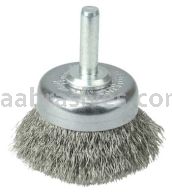 Weiler 14303 1-3/4" Crimped Wire Utility Cup Brush .006" Stainless Steel Fill 1/4" Stem