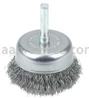 Weiler 14306 2" Crimped Wire Utility Cup Brush .0118" Steel Fill 1/4" Stem