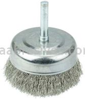 Weiler 14320 2-1/2" Crimped Wire Utility Cup Brush .008" Stainless Steel Fill 1/4" Stem