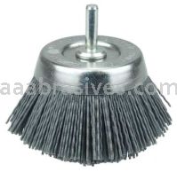 Weiler 14401 2-3/4" Nylox Utility Cup Brush .022/320 SC Crimped Fill 1/4" Stem
