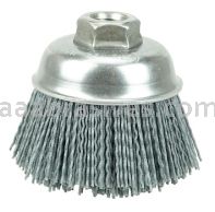Weiler 14414 3-1/2" Nylox Cup Brush .040/120 SC Crimped Fill 5/8"-11 UNC Nut