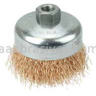 Weiler 14616 4" Crimped Wire Cup Brush .020" Bronze Fill 5/8"-11 UNC Nut