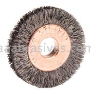 Weiler 15071 1" Small Diameter Crimped Wire Wheel .006" Steel Fill 1/4" Arbor Hole
