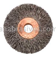 Weiler 15151 1-3/8" Small Diameter Crimped Wire Wheel .0104" Steel Fill 1/4" Arbor Hole