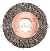 Weiler 15732 1-1/4" Small Diameter Crimped Wire Wheel .008" Steel Fill 3/8" Arbor Hole