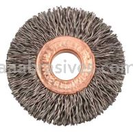 Weiler 15762 1-1/2" Small Diameter Crimped Wire Wheel .014" Steel Fill 3/8" Arbor Hole