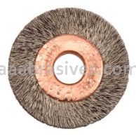Weiler 16461 1" Small Diameter Crimped Wire Wheel .003" Stainless Steel Fill 1/4" Arbor Hole
