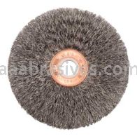 Weiler 16943 3" Small Diameter Crimped Wire Wheel .008" Stainless Steel Fill 1/2" Arbor Hole