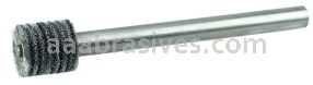 Weiler 17203 Bore-Rx 3/4"Dia. Internal Brush Deburring Tool .005" Crimped Steel Wire Fill 3/4" Face 3/8" Stem