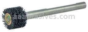 Weiler 17206 Bore-Rx 7/8"-Dia. Internal Brush Deburring Tool .026/120 CG Crimped Fill 3/8" Stem