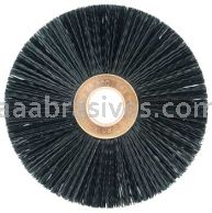 Weiler 17263 3" Small Diameter Nylon Wheel Brush .016" Crimped Black Nylon Fill 1/2" Arbor Hole