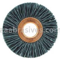 Weiler 17533 2" Small Diameter Nylox Wheel Brush .018/500 SC Crimped Fill 1/2" Arbor Hole