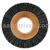 Weiler 17541 Burr-Rx 1-1/2" Small Diameter Wheel Brush .026/120 CG Crimped Fill 1/2" Arbor Hole