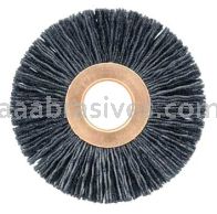 Weiler 17557 2-1/2" Small Diameter Burr-Rx Wheel Brush .035/80 CG Crimped Fill 5/8" Arbor Hole
