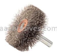 Weiler 17605 1-3/4" Wide Face Stem-Mounted Crimped Wire Wheel .006" Steel Fill 1/4" Stem