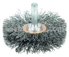 Weiler 17614 2-1/2" Narrow Face Stem-Mounted Crimped Wire Wheel .014" Steel Fill 1/4" Stem