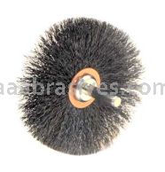 Weiler 17615 3" Narrow Face Stem-Mounted Crimped Wire Wheel .008" Steel Fill 1/4" Stem