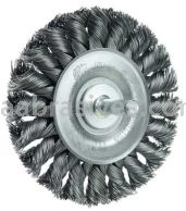 Weiler 17682 3-1/4" Stem-Mounted Knot Wire Wheel .020" Steel Fill 1/4" Stem