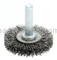 Weiler 17953 1-1/2" Stem-Mounted Crimped Wire Radial Wheel .014" Steel Fill 1/4" Stem