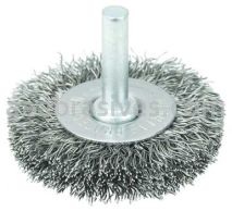 Weiler 17956 2" Stem-Mounted Crimped Wire Radial Wheel .0118" Steel Fill 1/4" Stem