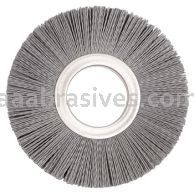 Weiler 20620 6" Nylox Metal Hub Wheel Brush .040/120 SC Crimped Fill 2" Arbor Hole