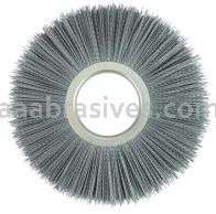 Weiler 20661 10" Nylox Metal Hub Wheel Brush .035/180 SC Crimped Fill 3-1/4" Arbor Hole