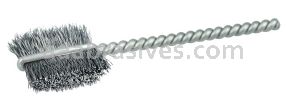 Weiler 21025 1/2" Power Tube Brush .005" Steel Wire Fill 9/16" Brush Length