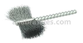 Weiler 21044 1-1/8" Power Tube Brush .005" Steel Wire Fill 5/8" Brush Length