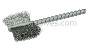 Weiler 21056 3/4" Power Tube Brush .005" Stainless Steel Wire Fill 5/8" Brush Length