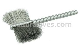 Weiler 21058 1" Power Tube Brush .005" Stainless Steel Wire Fill 5/8" Brush Length