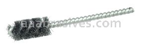 Weiler 21074V 1/2" Power Tube Brush .005" Steel Wire Fill 1" Brush Length Vending Ready