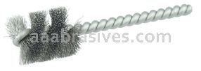 Weiler 21086 7/8" Power Tube Brush .006" Stainless Steel Wire Fill 1" Brush Length