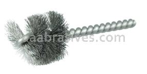 Weiler 21088 1-1/8" Power Tube Brush .008" Stainless Steel Wire Fill 1" Brush Length
