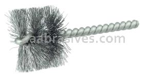 Weiler 21203 1-1/2" Power Tube Brush .008" Steel Wire Fill 1" Brush Length