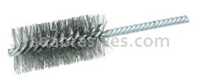 Weiler 21236 1-1/4" Power Tube Brush .0104" Stainless Steel Wire Fill 2-1/2" Brush Length