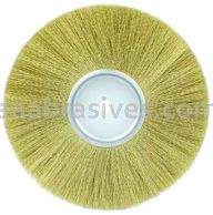 Weiler 22061 4" Plater's Crimped Wire Wheel .004" Brass Fill 1/4" Arbor Hole