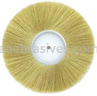 Weiler 22241 6" Plater's Crimped Wire Wheel .005" Brass Fill 1/4" Arbor Hole