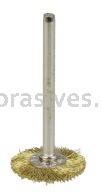 Weiler 26001 3/4" Miniature Wire Wheel .003" Brass Fill 1/8" Stem
