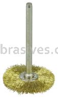 Weiler 26016 1" Miniature Wire Wheel .005" Brass Fill 1/8" Stem