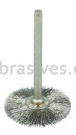 Weiler 26017 1" Miniature Wire Wheel .005" Stainless Steel Fill 1/8" Stem