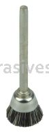 Weiler 26093 9/16" Miniature Cup Brush Stiff Hair Fill 1/8" Stem