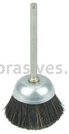Weiler 26095 1" Miniature Cup Brush Stiff Hair Fill 1/8" Stem