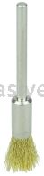 Weiler 26097 3/16" Miniature Wire End Brush .003" Brass Fill 1/8" Stem