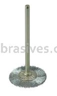 Weiler 26143 3/4" Miniature Wire Wheel .005" Steel Fill 3/32" Stem