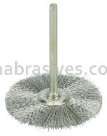 Weiler 26294 1-1/2" Miniature Wire Wheel .005" Stainless Steel Fill 1/8" Stem