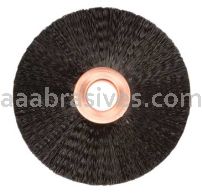 Weiler 29070 3" Small Diameter Nylon Wheel .010" Crimped Black Nylon Fill 1/2" Arbor Hole