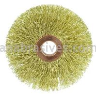 Weiler 29078 3" Small Diameter Crimped Wire Wheel .014" Brass Fill 1/2" Arbor Hole