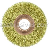 Weiler 29086 2" Small Diameter Crimped Wire Wheel .0118" Brass Fill 1/2" Arbor Hole